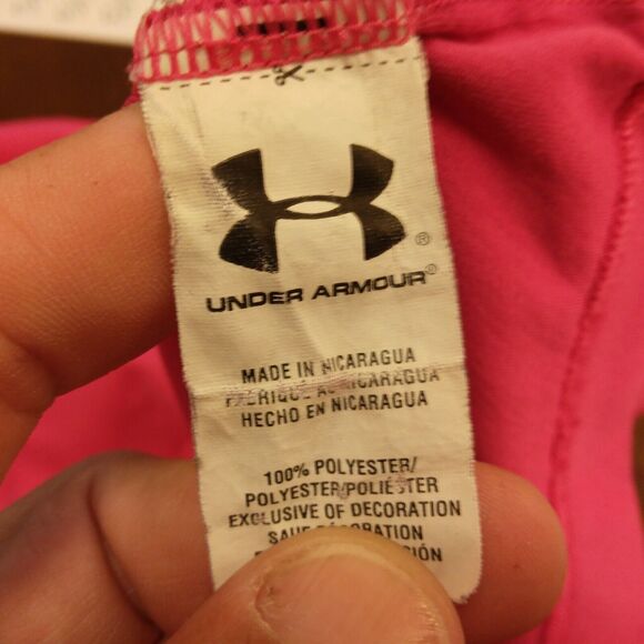 Under Armour RUN tshirt womens XL XLarge pink short sleeve semi-fitted train - Picture 10 of 12